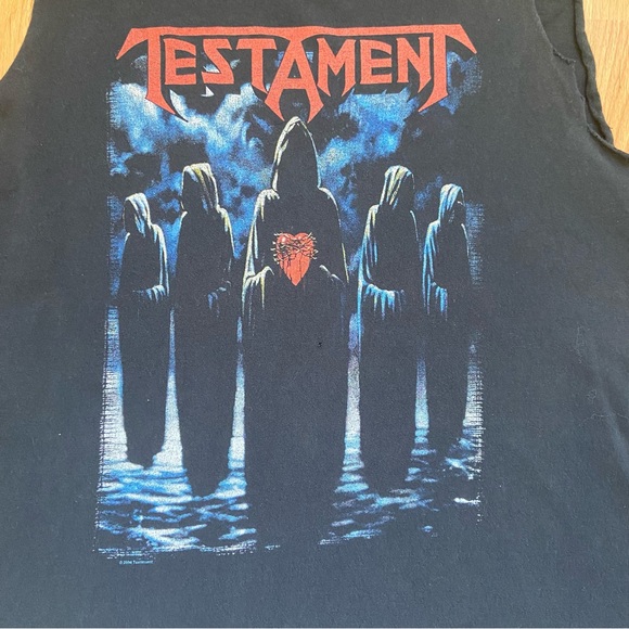 Testament Band Logo Cut Off Tank Top Size Men’s XL - Picture 5 of 9